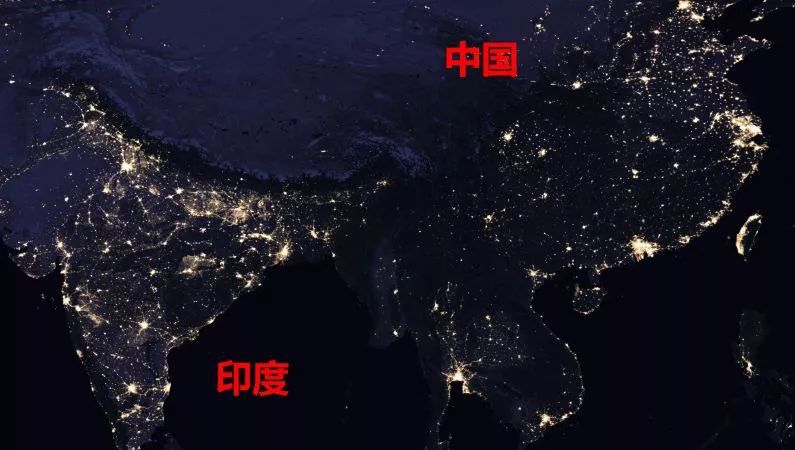 最新印度夜晚灯光图